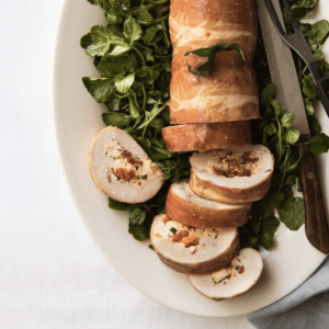 Chicken Roulade with Truffle Mousse