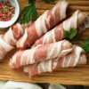 Bacon wrapped sausages
